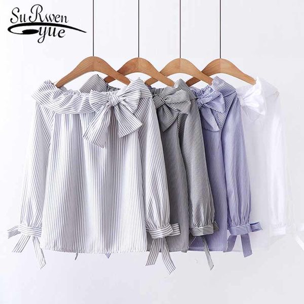 korean fashion womens clothing long sleeve striped chiffon blouses slash neck off shoulder and 5142 50 210508, White
korean fashion womens clothing long sleeve striped chiffon blouses slash neck off shoulder and 5142 50 210508, White