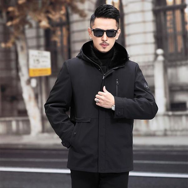 men's leather & faux winter hooded jacket for men style warm liner coat male short thick black parkas man's streetwear jaqueta mas
men's leather & faux winter hooded jacket for men style warm liner coat male short thick black parkas man's streetwear jaqueta mas