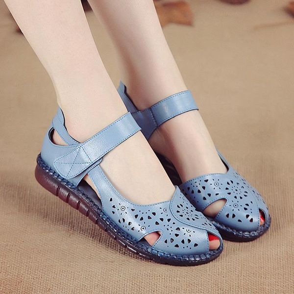 sandals summer handmade women's shoes national style genuine leather hollow soft flats with, Black
sandals summer handmade women's shoes national style genuine leather hollow soft flats with, Black