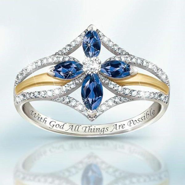 cluster rings 2021 arrival creative exaggeration shines sapphire personality cross ring european and american wedding anniversary gift, Golden;silver
cluster rings 2021 arrival creative exaggeration shines sapphire personality cross ring european and american wedding anniversary gift, Golden;silver