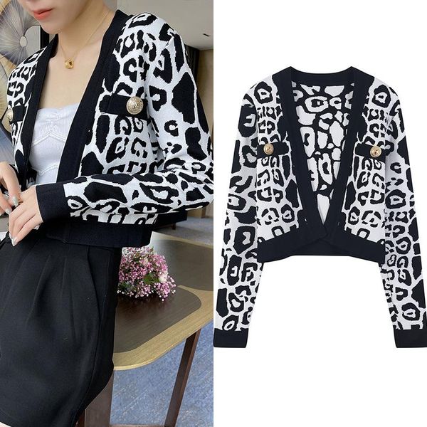 women's knits & tees 2021 women sweater cardigan knit crop leopard print spring autumn casual vintage jersey long sleeve fashion runwa, White
women's knits & tees 2021 women sweater cardigan knit crop leopard print spring autumn casual vintage jersey long sleeve fashion runwa, White
