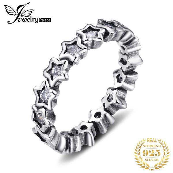 cluster rings jpalace star cz ring 925 sterling silver for women stackable eternity band jewelry fine, Golden;silver
cluster rings jpalace star cz ring 925 sterling silver for women stackable eternity band jewelry fine, Golden;silver