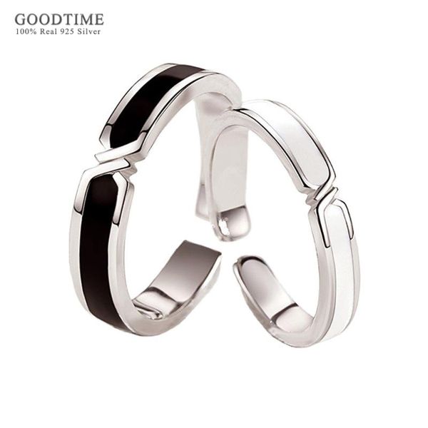 cluster rings fashion 925 sterling silver for lover couple ring black and white jewelry accessories women men wedding party, Golden;silver
cluster rings fashion 925 sterling silver for lover couple ring black and white jewelry accessories women men wedding party, Golden;silver