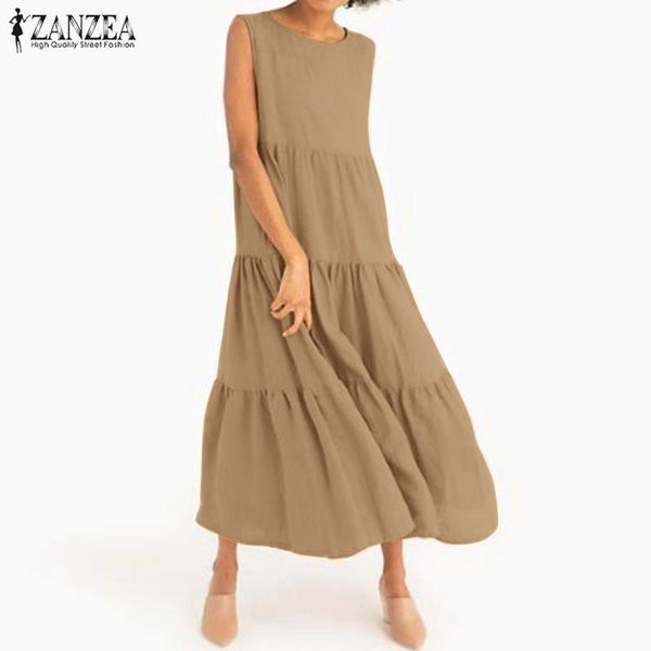 casual dresses zanzea women elegant flounce party dress summer sleeveless sundress loose cotton linen maxi patchwork vestidos, Black;gray
casual dresses zanzea women elegant flounce party dress summer sleeveless sundress loose cotton linen maxi patchwork vestidos, Black;gray