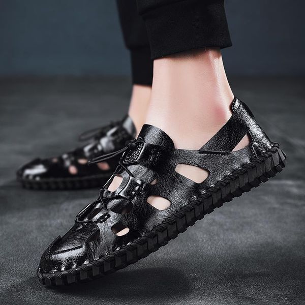 sandals men shoes gladiator mens handmade sewing leather fashion outdoor summer breathable flat, Black
sandals men shoes gladiator mens handmade sewing leather fashion outdoor summer breathable flat, Black