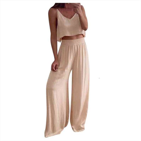 spring summer cotton linen womens pants set casual sleeveless v neck shirt and loose wide leg suits solid two piece, White
spring summer cotton linen womens pants set casual sleeveless v neck shirt and loose wide leg suits solid two piece, White
