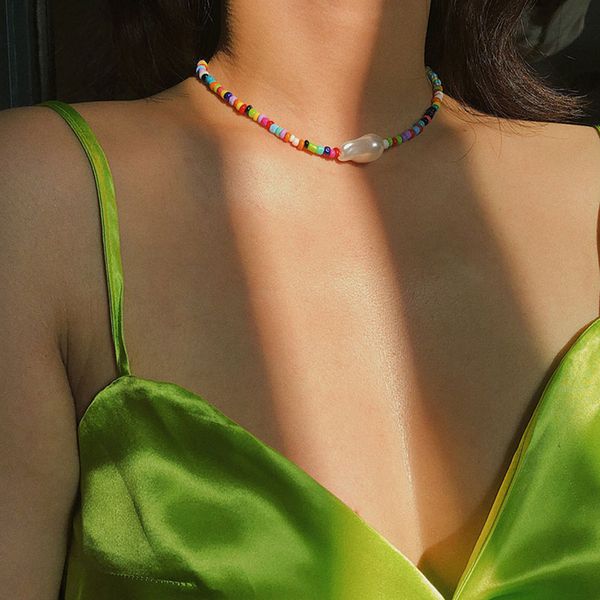 bohemian colorful bead shell necklaces for women summer short beaded collar clavicle choker necklace female jewelry, Golden;silver
bohemian colorful bead shell necklaces for women summer short beaded collar clavicle choker necklace female jewelry, Golden;silver