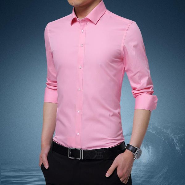 men's casual shirts spring autumn shirt business button up long sleeve solid formal plus size slim fit social dress, White;black
men's casual shirts spring autumn shirt business button up long sleeve solid formal plus size slim fit social dress, White;black