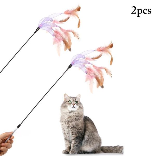 cat toys 2pcs/lot feather wand kitten teaser turkey interactive stick toy wire chaser with bell
cat toys 2pcs/lot feather wand kitten teaser turkey interactive stick toy wire chaser with bell