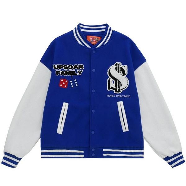 men's jackets retro pu leather patchwork blue bomber jacket oversize streetwear mens harajuku embroidery varsity baseball coats, Black;brown
men's jackets retro pu leather patchwork blue bomber jacket oversize streetwear mens harajuku embroidery varsity baseball coats, Black;brown