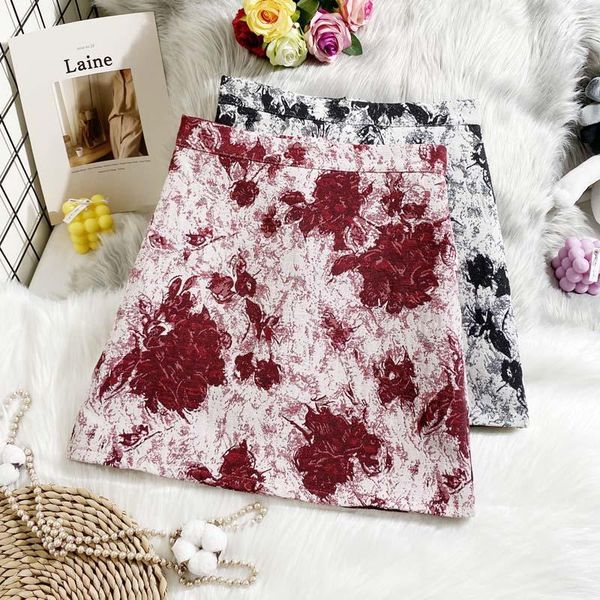 rose print vintage skirt women 2021 casual high waist female skirts fashion quality ladies hip mujer, Black
rose print vintage skirt women 2021 casual high waist female skirts fashion quality ladies hip mujer, Black