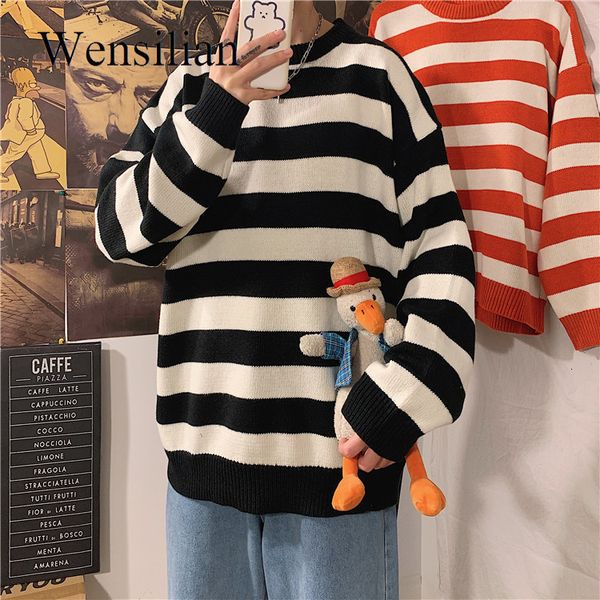 women's sweaters women casual autumn winter pullover striped vintage jumper color block sueter mujer korean style ladies lrax, White;black
women's sweaters women casual autumn winter pullover striped vintage jumper color block sueter mujer korean style ladies lrax, White;black