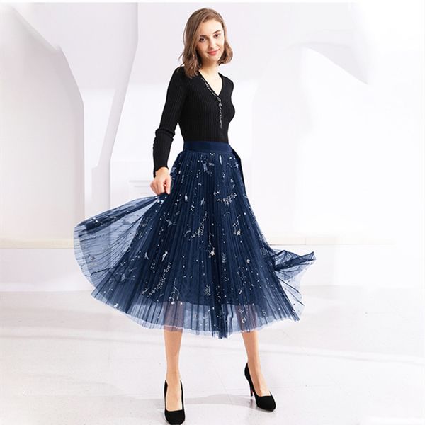 skirts ladies embroidered tulle vintage semi sheer fabric high waist pleated long skirt for women, Black
skirts ladies embroidered tulle vintage semi sheer fabric high waist pleated long skirt for women, Black