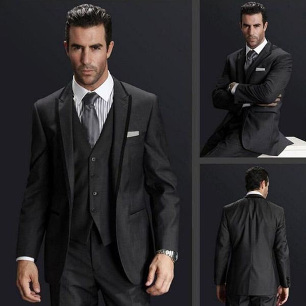 men's suits & blazers arrival custom made fashion dark gary men suit 2021 single breasted slim business (jacket+pants+vest), White;black
men's suits & blazers arrival custom made fashion dark gary men suit 2021 single breasted slim business (jacket+pants+vest), White;black