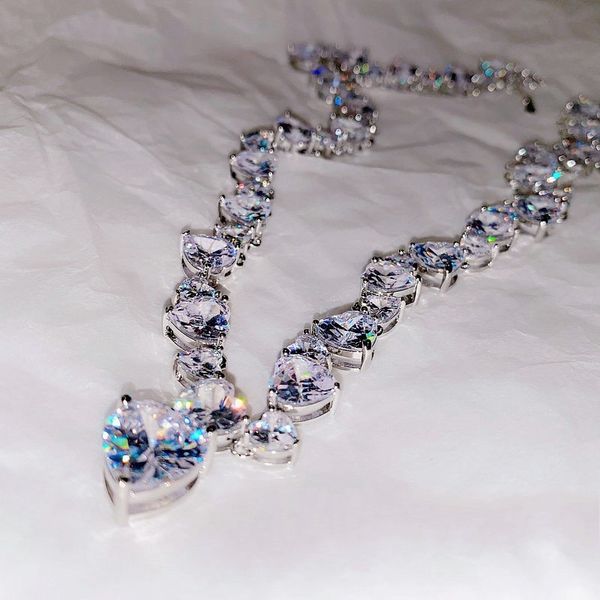 brand necklace heart simulated diamond cz white gold filled party wedding chain for women men gemstones jewelry gift, Silver
brand necklace heart simulated diamond cz white gold filled party wedding chain for women men gemstones jewelry gift, Silver