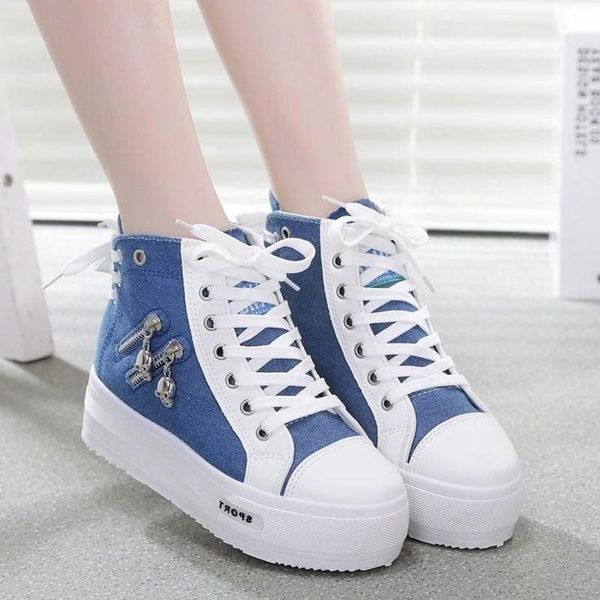 dress shoes women high platform lace up canvas casual muffin ankle white blue s23, Black
dress shoes women high platform lace up canvas casual muffin ankle white blue s23, Black