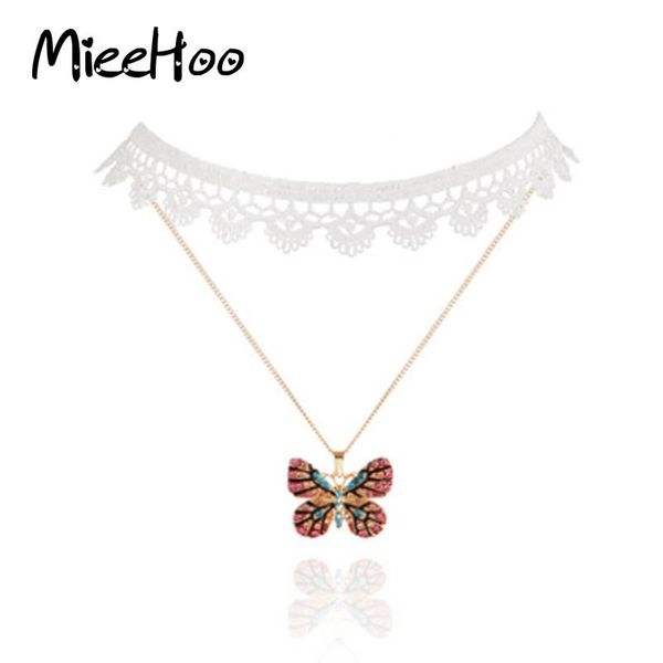 chokers 2021 arrival vintage cute butterfly double chain pendant white velvet lace necklaces for women collier femme, Golden;silver
chokers 2021 arrival vintage cute butterfly double chain pendant white velvet lace necklaces for women collier femme, Golden;silver