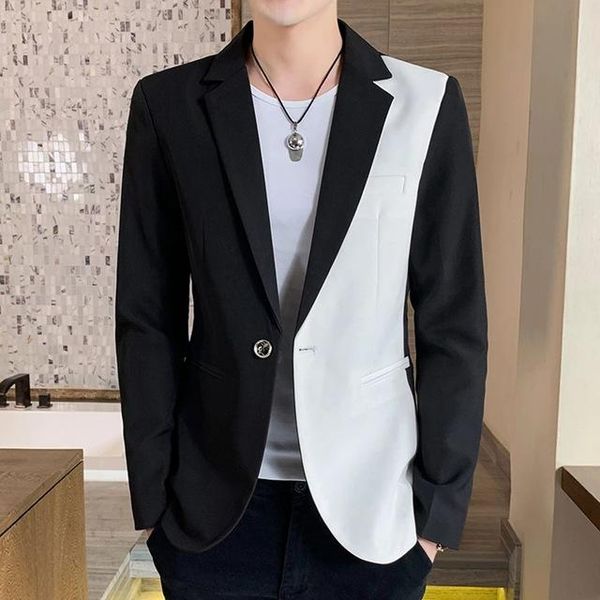 korea slim fit splicing men suits wedding suit dresses groom costume homme terno masculino blazer tuxedo 2 pcs jacket+pants men's & bla, White;black
korea slim fit splicing men suits wedding suit dresses groom costume homme terno masculino blazer tuxedo 2 pcs jacket+pants men's & bla, White;black