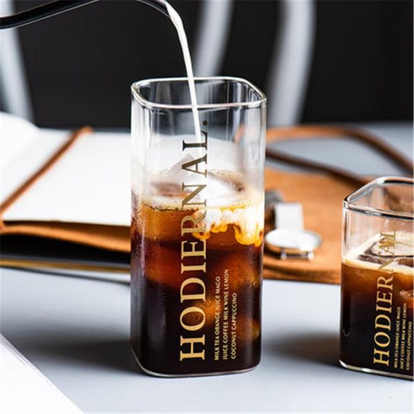 wine glasses creative heat-resistant square glass cup home breakfast milk coffee drink juice 1pcs
wine glasses creative heat-resistant square glass cup home breakfast milk coffee drink juice 1pcs