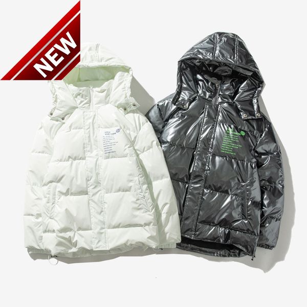 winter clothing bright thick cotton coat men and women trend warm loose casual hooded jacket, Black
winter clothing bright thick cotton coat men and women trend warm loose casual hooded jacket, Black