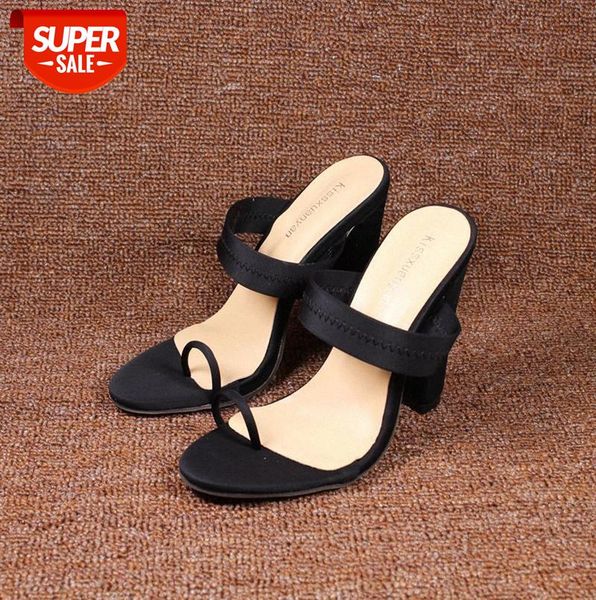 european and american women's sandals slippers, simple set toe thick super high heels, large size 42 #wb6m, Black
european and american women's sandals slippers, simple set toe thick super high heels, large size 42 #wb6m, Black