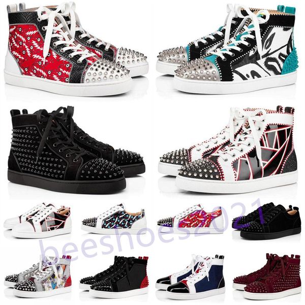 mens casual shoes women outdoor red bottoms shoe studded spikes loafers sneakers suede leather flats couples ttrainers des chaussures b17, Black
mens casual shoes women outdoor red bottoms shoe studded spikes loafers sneakers suede leather flats couples ttrainers des chaussures b17, Black