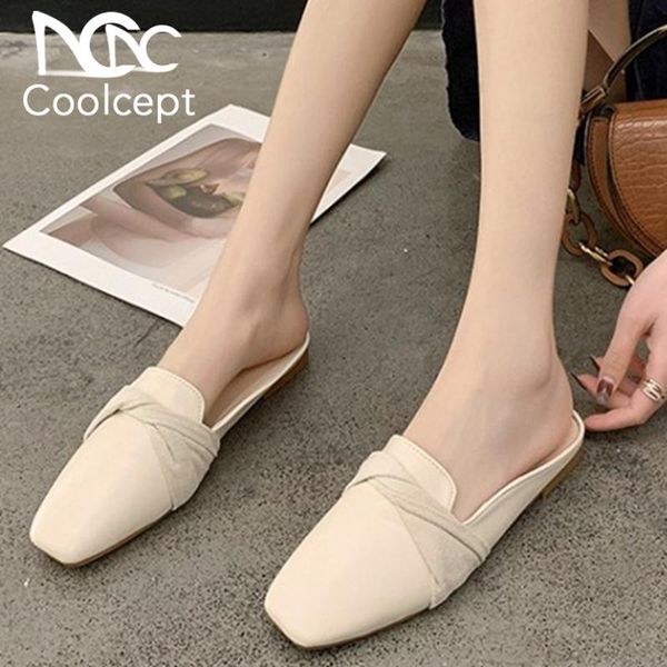 coolcept women shoes summer sandals square toe mules solid color pu leather slip on fashion outdoor ladies footwear 35-40, Black
coolcept women shoes summer sandals square toe mules solid color pu leather slip on fashion outdoor ladies footwear 35-40, Black