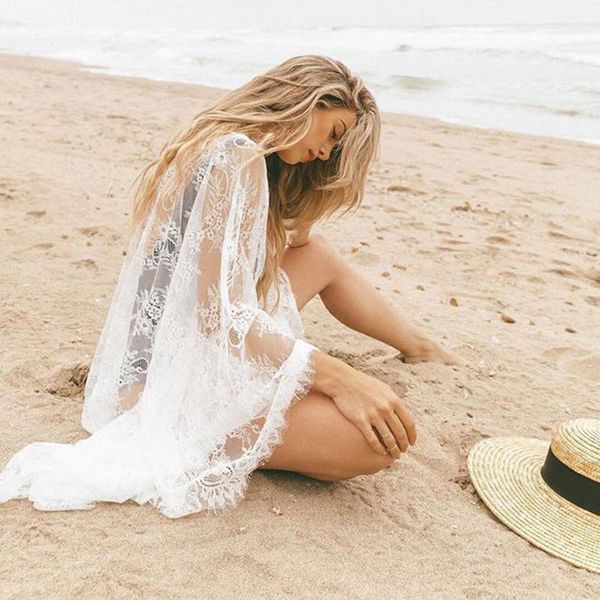 summer lace cardigan solid beach dress swimwear women swimsuit perspective bikini cover up mesh beachwear pareos de playa mujer women's, White;black
summer lace cardigan solid beach dress swimwear women swimsuit perspective bikini cover up mesh beachwear pareos de playa mujer women's, White;black
