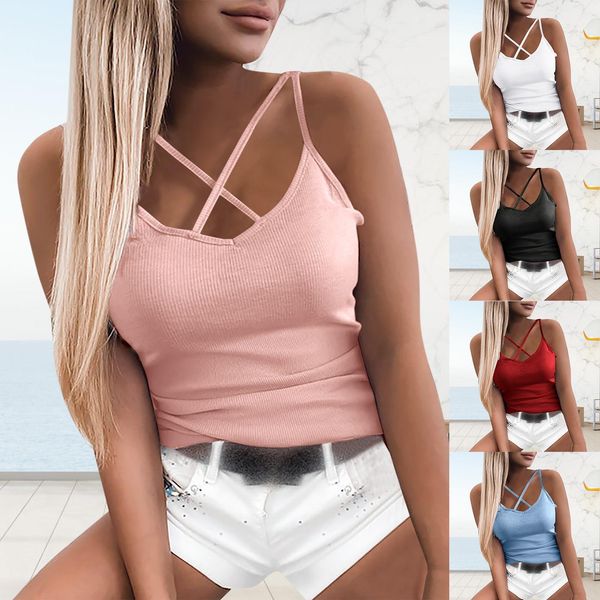 cross strap womens tanks v neck tee fashion vest summer camisole casual sleeveless female blusas, White
cross strap womens tanks v neck tee fashion vest summer camisole casual sleeveless female blusas, White