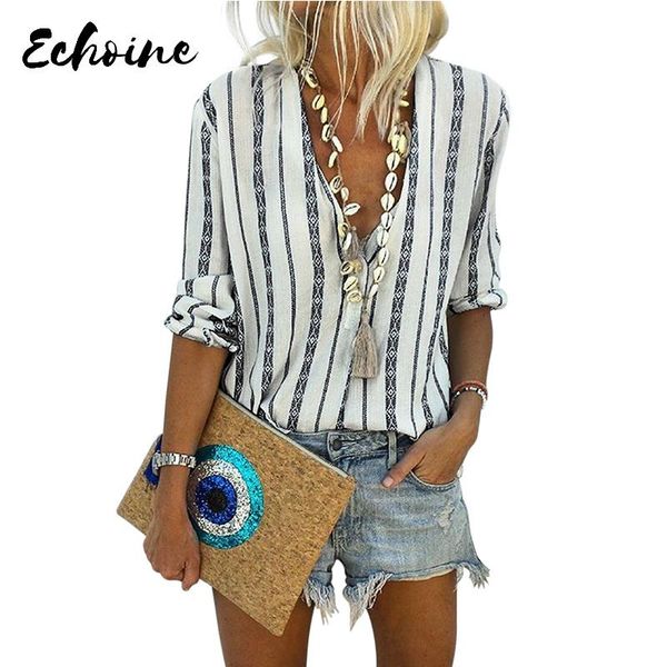 women's blouses & shirts echoine black v neck striped button down long sleeve blouse women autumn elegant pullover plus size shirt blus, White
women's blouses & shirts echoine black v neck striped button down long sleeve blouse women autumn elegant pullover plus size shirt blus, White