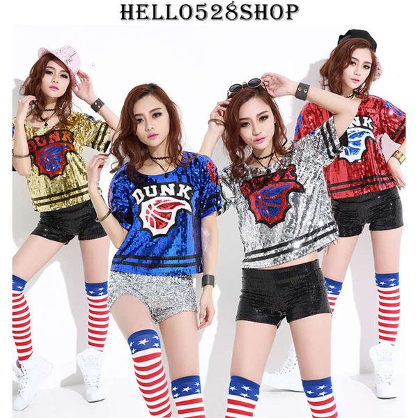 hop hip womens street dance flame ball basketball cheerleading costume short sleeves shirts party dress tee sequins, White
hop hip womens street dance flame ball basketball cheerleading costume short sleeves shirts party dress tee sequins, White