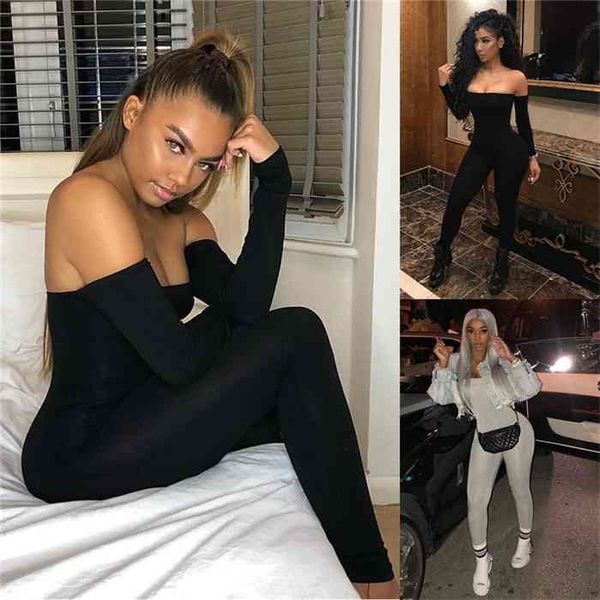 women jumpsuits ladies clothes long sleeve off shoulder bodycon playsuit party jumpsuit romper trousers womens playsuits, Black;white
women jumpsuits ladies clothes long sleeve off shoulder bodycon playsuit party jumpsuit romper trousers womens playsuits, Black;white