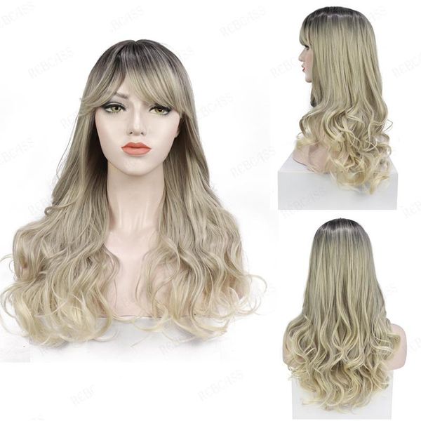 synthetic wigs rebcass long wave with bangs party daily use cosplay wig for women natural curly hair durable high tempereature, Black
synthetic wigs rebcass long wave with bangs party daily use cosplay wig for women natural curly hair durable high tempereature, Black