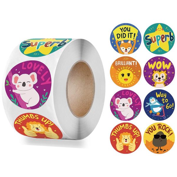 500 Pcs Cute Animals Reward Stickers Roll English Word Motivational Stickers for School Teacher Student Classic Toy Sticker Kids
500 Pcs Cute Animals Reward Stickers Roll English Word Motivational Stickers for School Teacher Student Classic Toy Sticker Kids