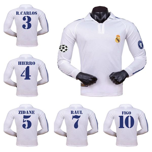 2001 2002 real madrid home longsleeve soccer jersey zidane figo hierro raul morientes classic retro football shirt vintage jersey, Black;yellow
2001 2002 real madrid home longsleeve soccer jersey zidane figo hierro raul morientes classic retro football shirt vintage jersey, Black;yellow