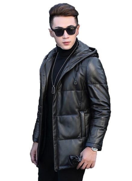 men's leather & faux jacket genuine sheepskin coat winter men duck down mens and doudoune homme p-1-752 my1578, Black
men's leather & faux jacket genuine sheepskin coat winter men duck down mens and doudoune homme p-1-752 my1578, Black