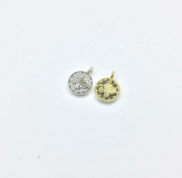 eruifa 20pcs 8mm mini coin gold/silver plated zinc alloy charms pendant jewelry diy necklace bracelet earrings 2 colors, Golden;silver
eruifa 20pcs 8mm mini coin gold/silver plated zinc alloy charms pendant jewelry diy necklace bracelet earrings 2 colors, Golden;silver