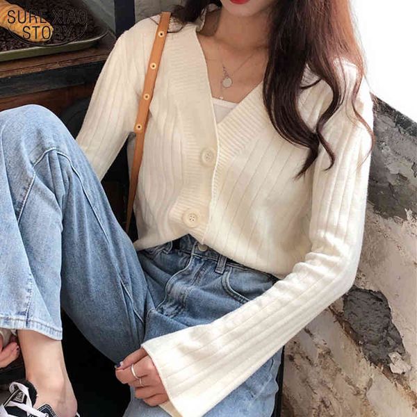 korean style long sleeve women's cardigans autumn single breasted v-neck knitwear loose solid short cardigan 11639 210508, White
korean style long sleeve women's cardigans autumn single breasted v-neck knitwear loose solid short cardigan 11639 210508, White
