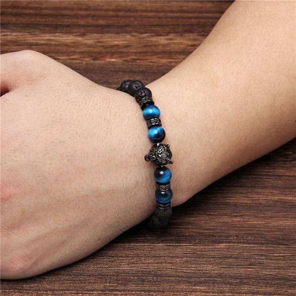 beaded, strands wolf charm bracelets men natural black lava stone brave tiger eye women elastic jewelry 8 mm beads pulsera
beaded, strands wolf charm bracelets men natural black lava stone brave tiger eye women elastic jewelry 8 mm beads pulsera