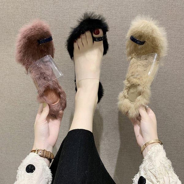 slippers spring and autumn women's plush 2021 color matching sleeve toe transparent rubber with open hair stilett, Black
slippers spring and autumn women's plush 2021 color matching sleeve toe transparent rubber with open hair stilett, Black