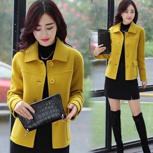 women's wool & blends solid short blazer 2021 autumn winter korean long sleeve pocket woolen jacket outwear plus size 5xl streetwear co, Black
women's wool & blends solid short blazer 2021 autumn winter korean long sleeve pocket woolen jacket outwear plus size 5xl streetwear co, Black
