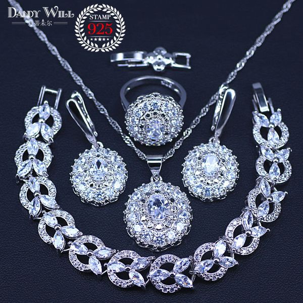 jewelry sets new arrival silver color women accessories earrings set with white cz necklace rings bracelets, Black
jewelry sets new arrival silver color women accessories earrings set with white cz necklace rings bracelets, Black