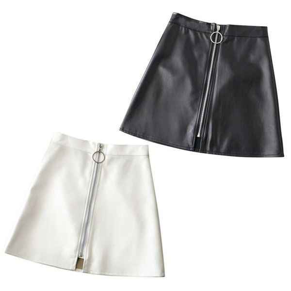 skirts women pu leather skirt mini zipper package hip high waist white/black 
skirts women pu leather skirt mini zipper package hip high waist white/black