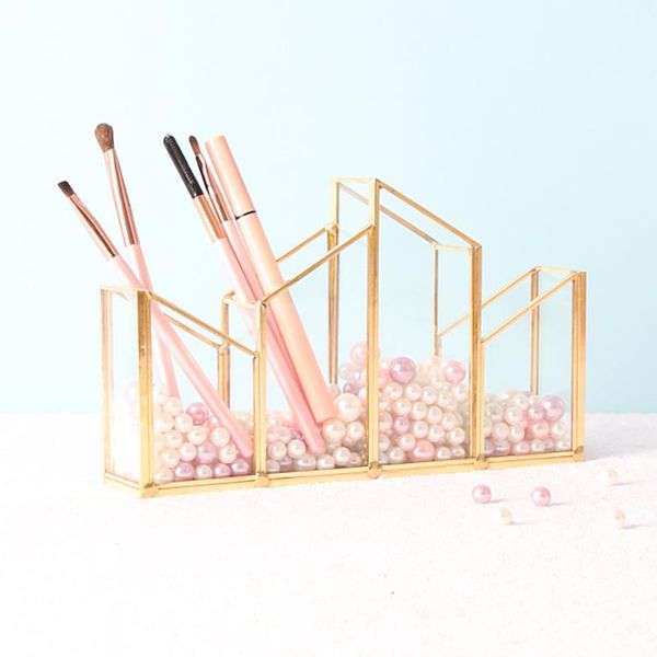 jewelry pouches, bags transparent glass makeup brush storage box cosmetics container ring pencil lipstick holder make up brushes organizer, Pink;blue
jewelry pouches, bags transparent glass makeup brush storage box cosmetics container ring pencil lipstick holder make up brushes organizer, Pink;blue