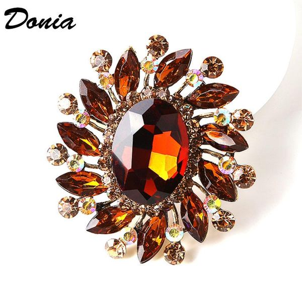 pins, brooches donia jewelry fashionable multicolored brooch flower pin big glass boutonniere vintage alloy hollow high-end gift, Gray
pins, brooches donia jewelry fashionable multicolored brooch flower pin big glass boutonniere vintage alloy hollow high-end gift, Gray