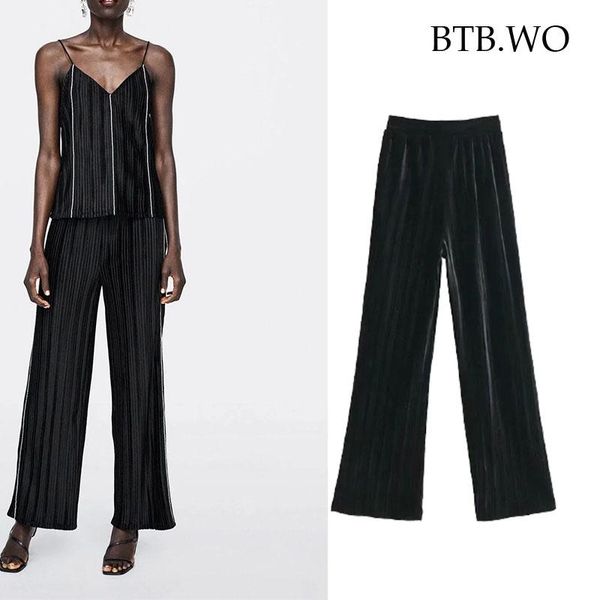 women's pants & capris btb.wo za 2022 woman casual velvet trousers autumn side pockets high waisted straight for women trouser, Black;white
women's pants & capris btb.wo za 2022 woman casual velvet trousers autumn side pockets high waisted straight for women trouser, Black;white