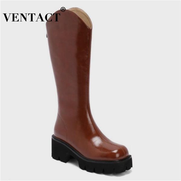 boots ventact real leather women knee high shoes thick heels platform vintage fashion winter ladies footwear size 34-39, Black
boots ventact real leather women knee high shoes thick heels platform vintage fashion winter ladies footwear size 34-39, Black