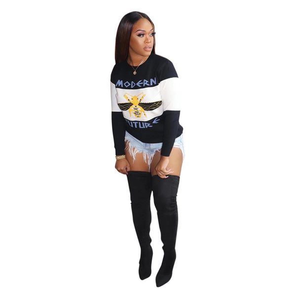 trendy iadies' sweaters h194 round neck long sleeve special printing women's t-shirt top, Black
trendy iadies' sweaters h194 round neck long sleeve special printing women's t-shirt top, Black