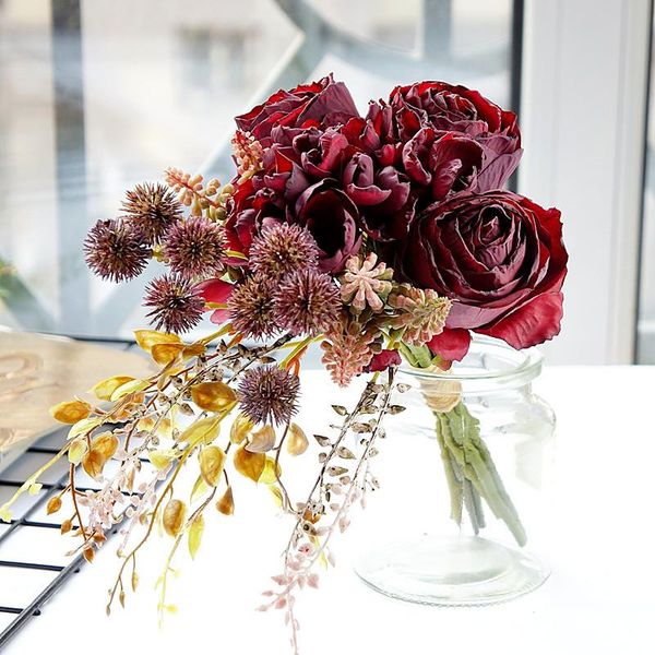 decorative flowers & wreaths vintage british rose hydrangea bouquet with grass and berries artificial for home wedding decoration pography p
decorative flowers & wreaths vintage british rose hydrangea bouquet with grass and berries artificial for home wedding decoration pography p