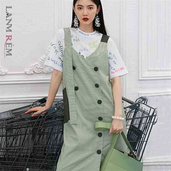 women green strap buttons dress v-neck sleeveless loose fit female fashion summer arrivals 2e1838 210526, Black;gray
women green strap buttons dress v-neck sleeveless loose fit female fashion summer arrivals 2e1838 210526, Black;gray